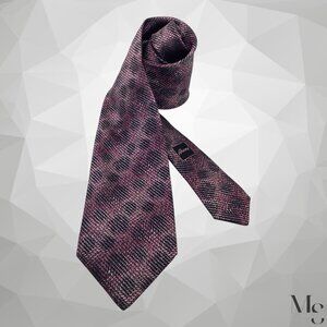 BRIONI X-Long Pink Geometric Luxury Silk Tie Hand Made In Italy 62”-3.5" EX COND